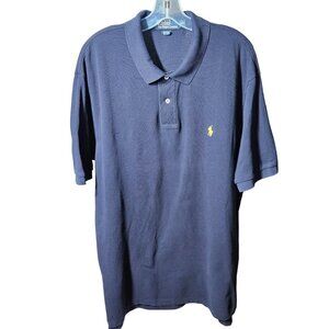 Ralph Lauren Polo Shirt Navy Blue XXL 100% Cotton